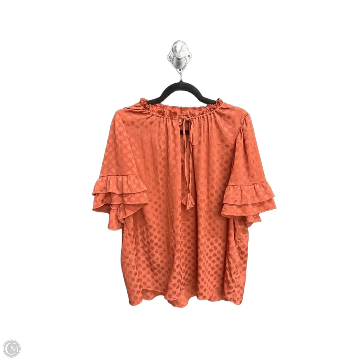 Top Short Sleeve By Max Studio In Red, Size: 2x