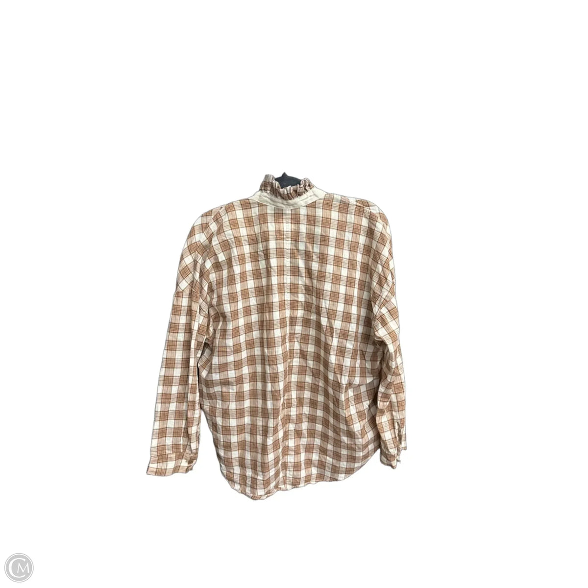 Top Long Sleeve By Clothes Mentor In Plaid Pattern, Size: S