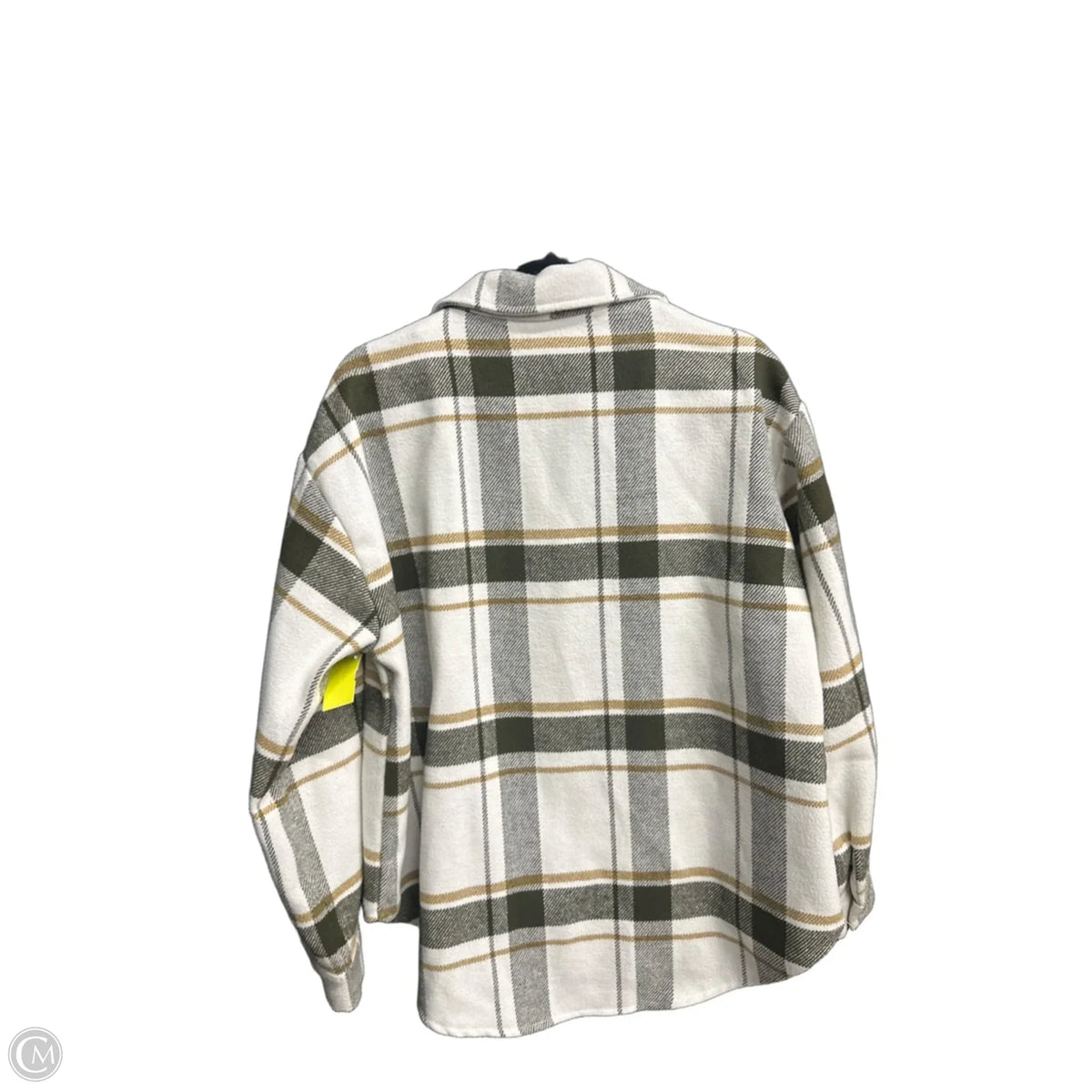 Jacket Shirt By Love Tree In Plaid Pattern, Size: M