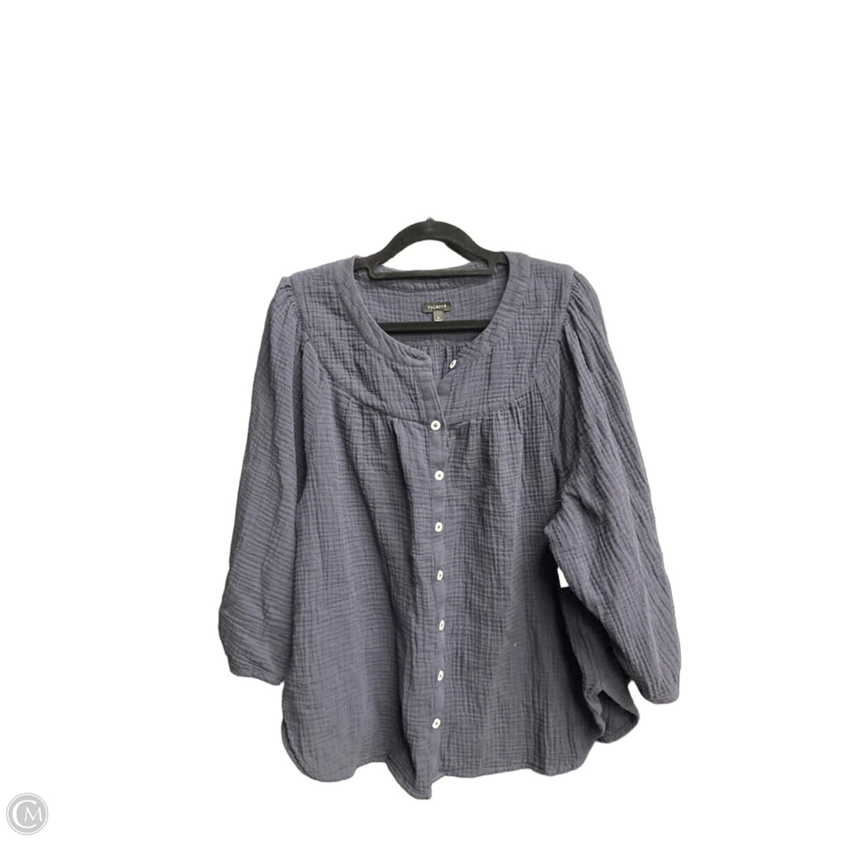 Top Long Sleeve By Talbots In Navy, Size: M