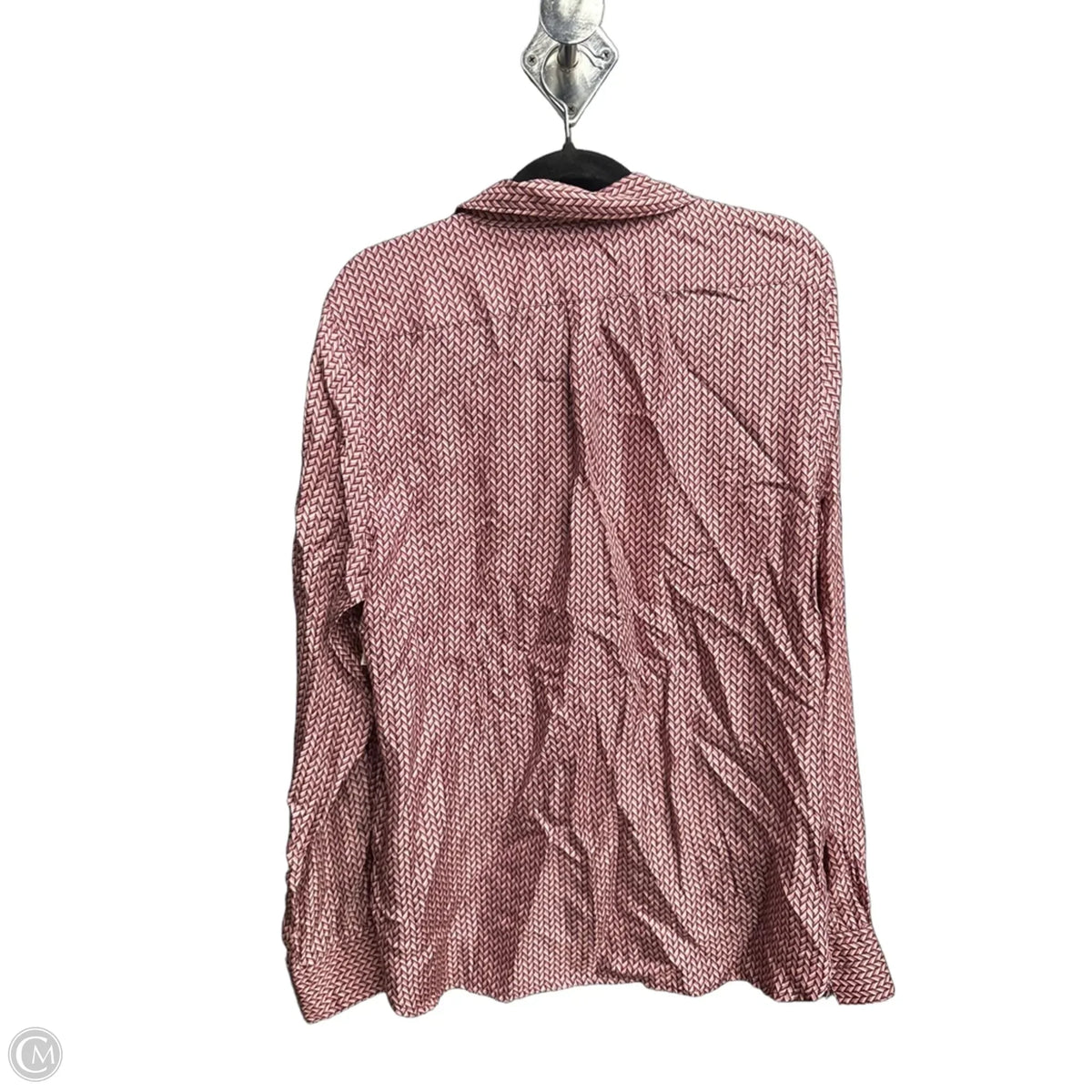 Top Long Sleeve By Canvas In Geometric Pattern, Size: L