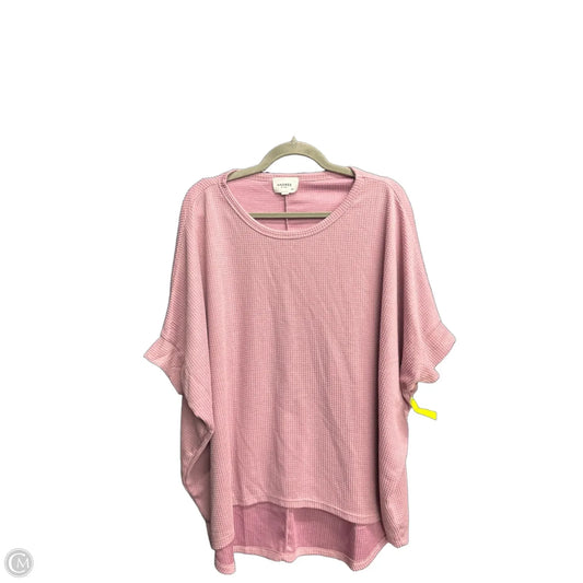 Top Short Sleeve By Andree By Unit In Pink, Size: M
