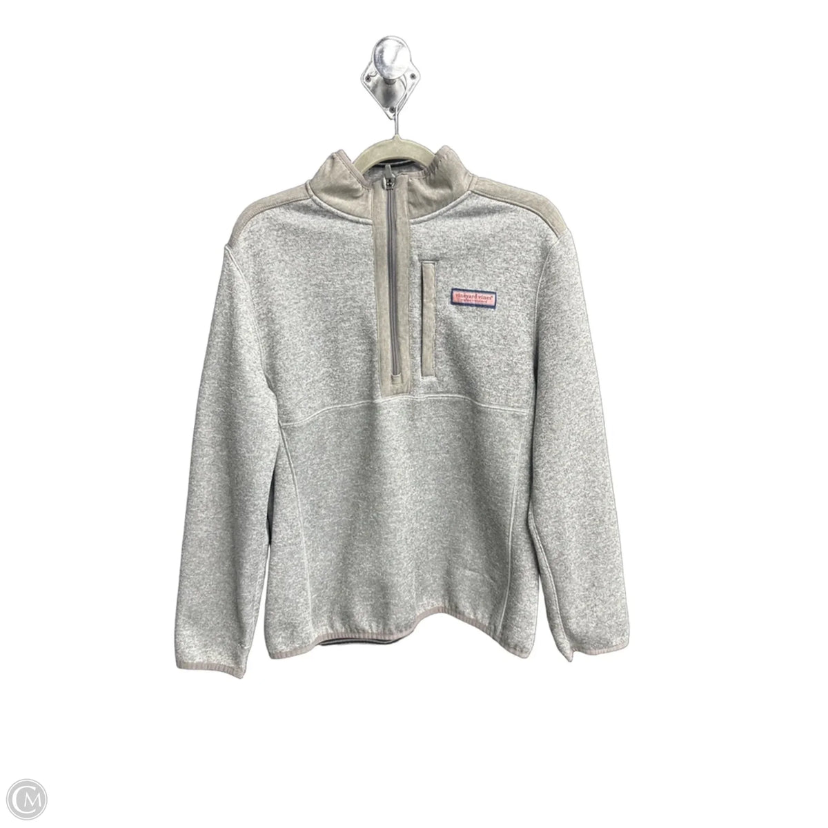 Sweatshirt Collar By Vineyard Vines In Grey, Size: M