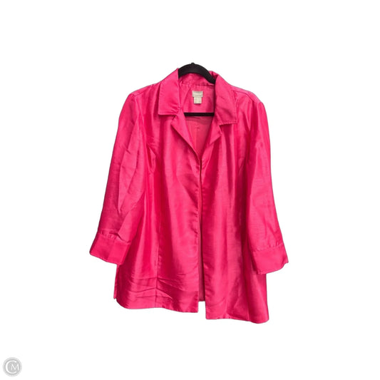 Blazer By Chicos In Pink, Size: L