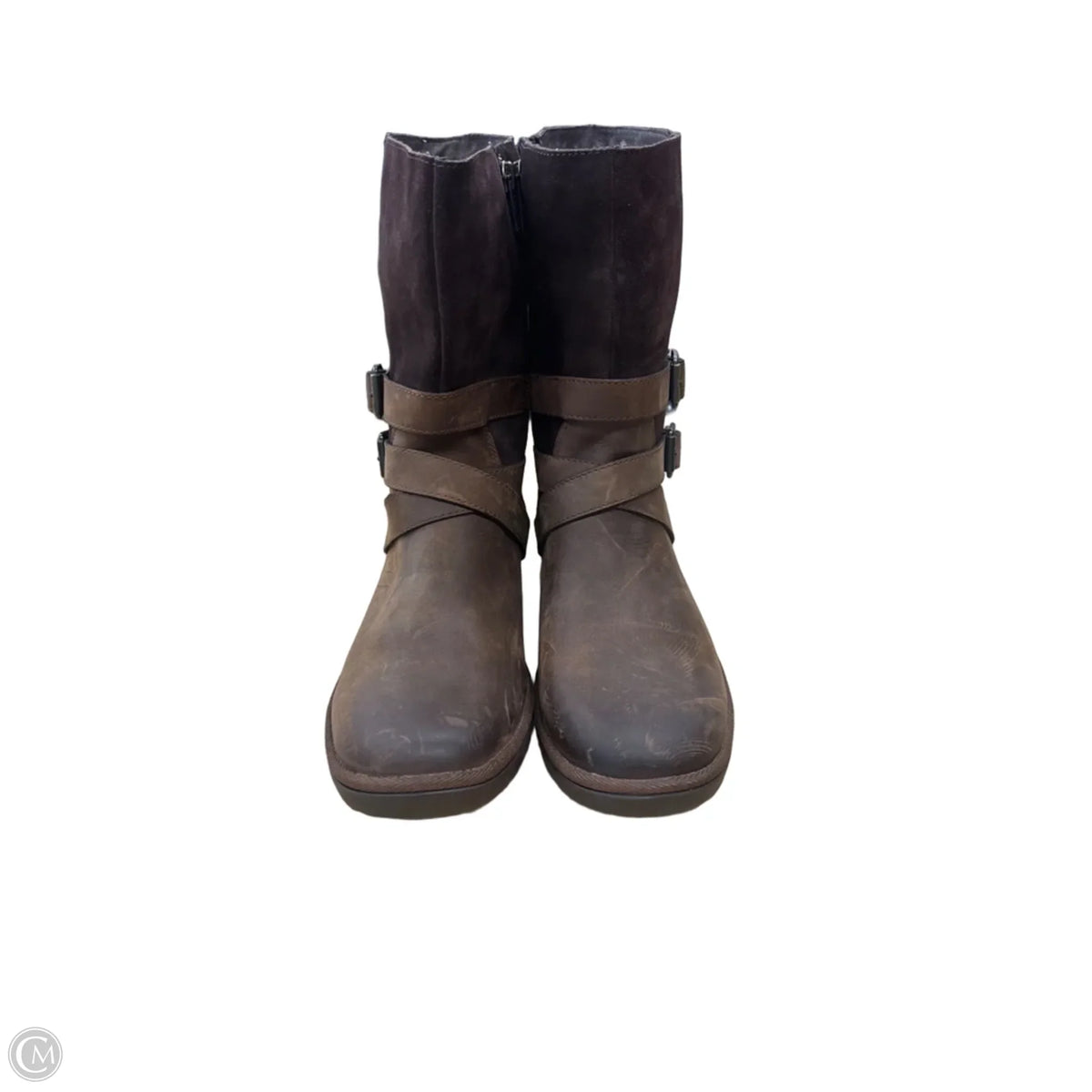 Boots Designer By Ugg In Brown, Size: 8.5