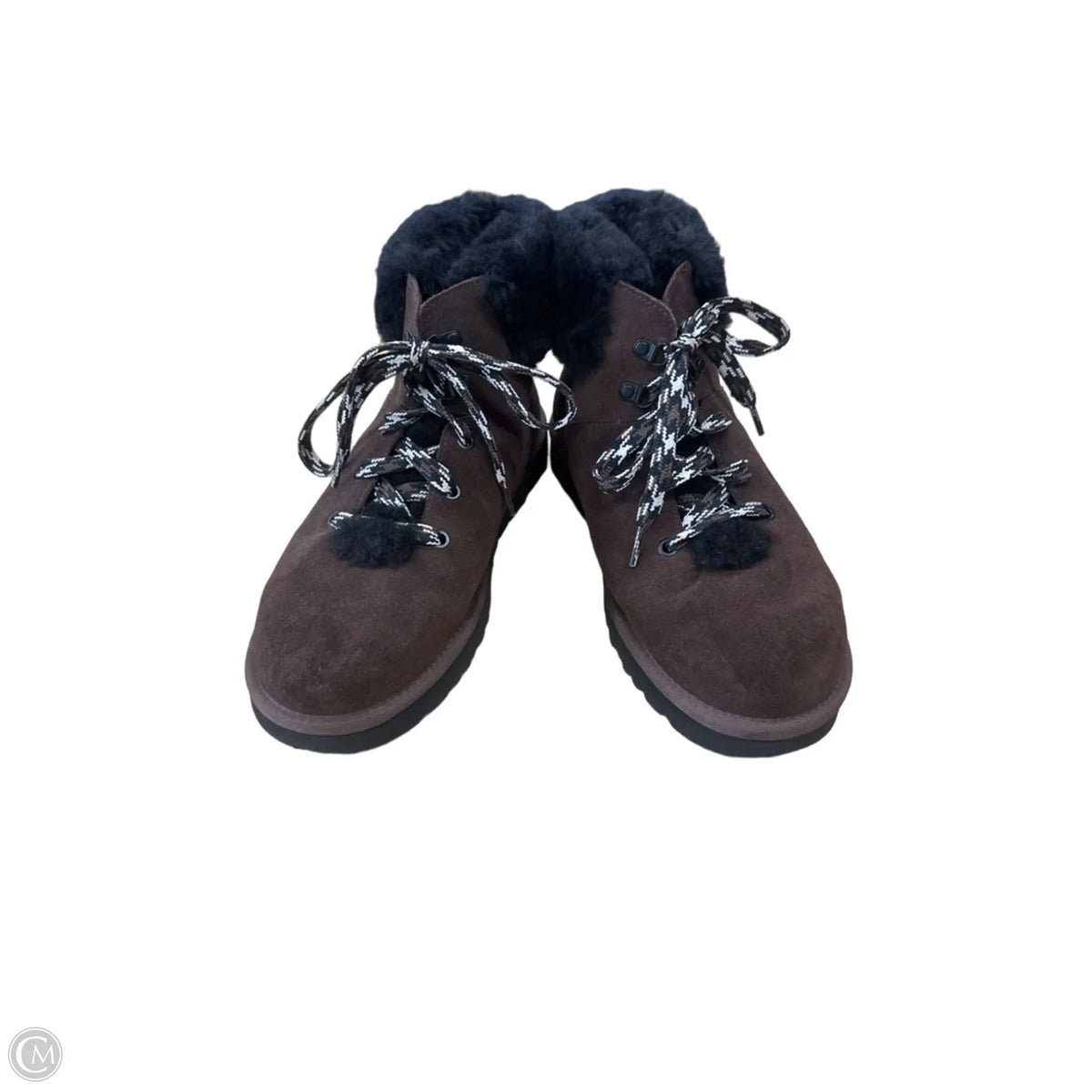 Boots Designer By Ugg In Black & Brown, Size: 11