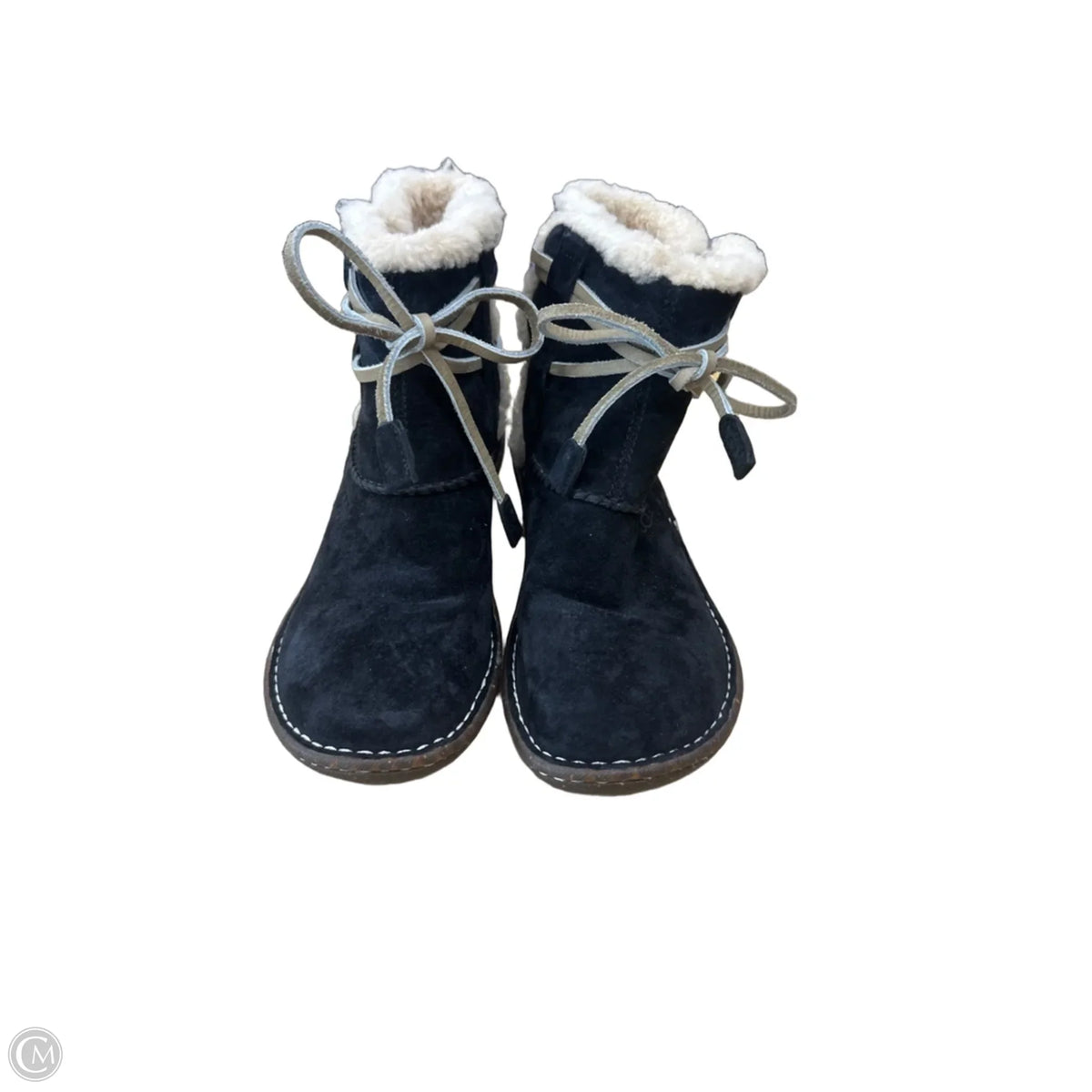 Boots Designer By Ugg In Black & Cream, Size: 7