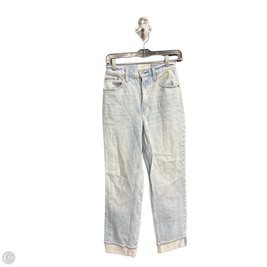 Jeans Straight By Abercrombie And Fitch In Blue Denim, Size: 0