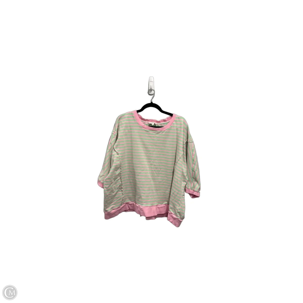 Top 3/4 Sleeve By Oddi In Striped Pattern, Size: 3x