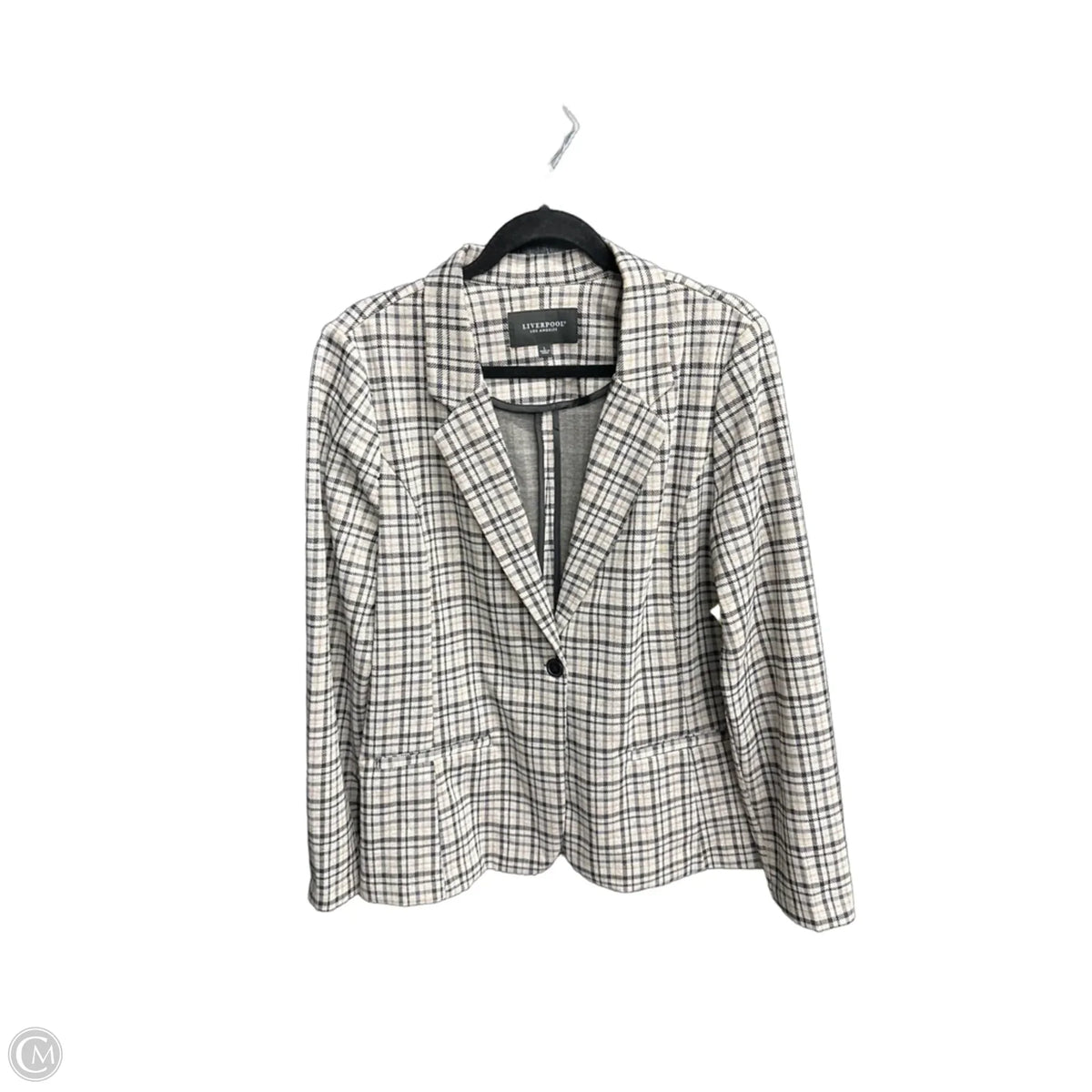 Blazer By Liverpool In Plaid Pattern, Size: L