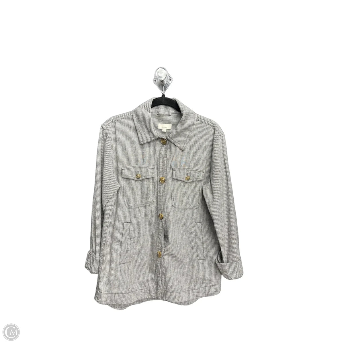 Top Long Sleeve By Loft In Striped Pattern, Size: Xs