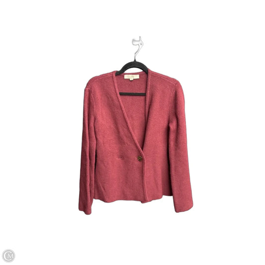 Sweater Cardigan By Loft In Maroon, Size: S
