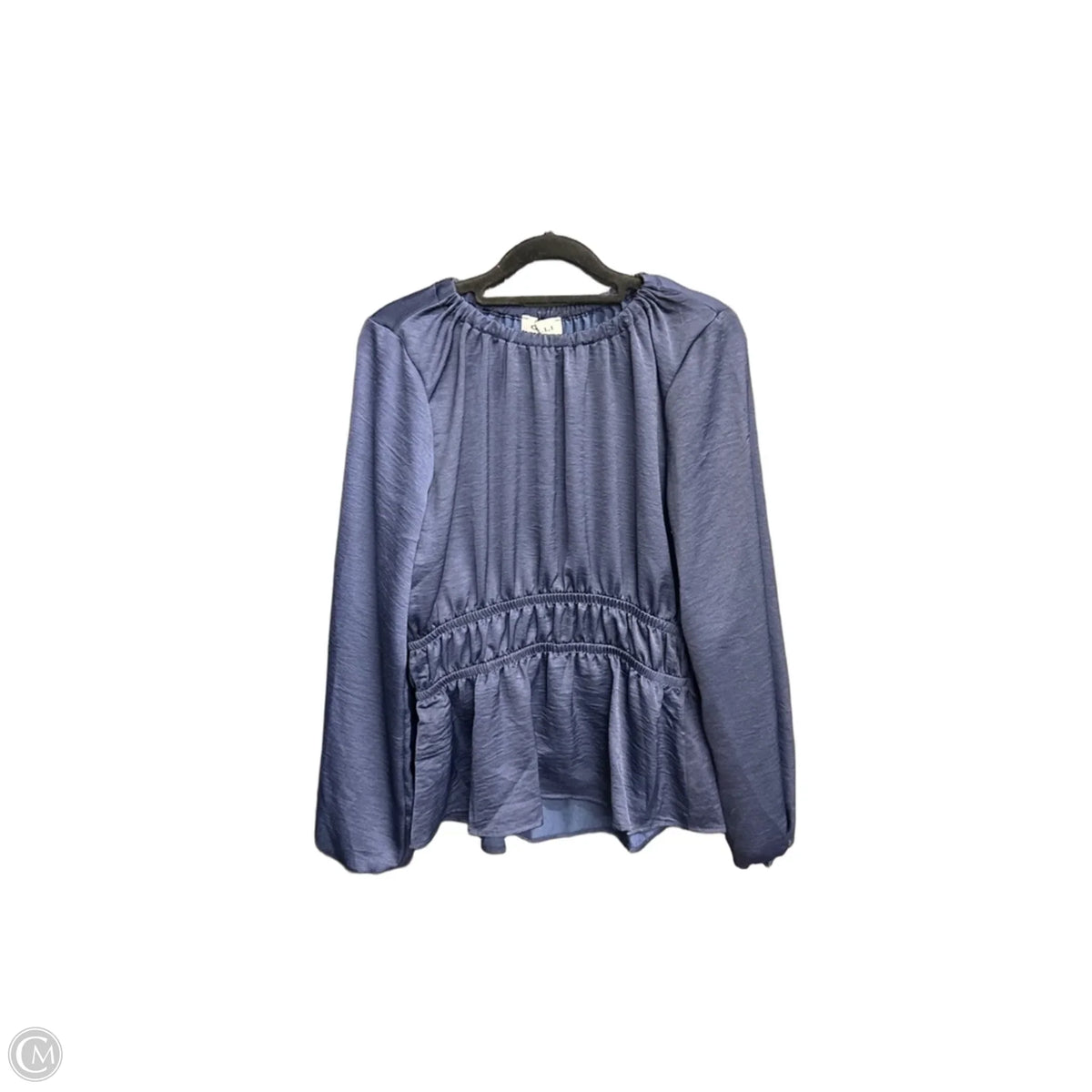 Top Long Sleeve By Gilli In Navy, Size: M