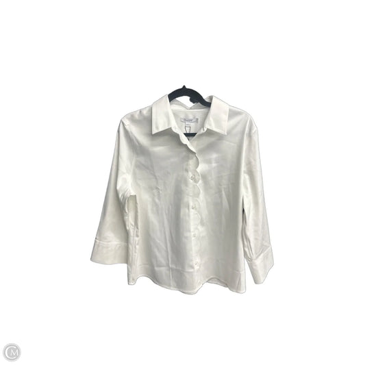 Top Long Sleeve By Chicos In White, Size: L