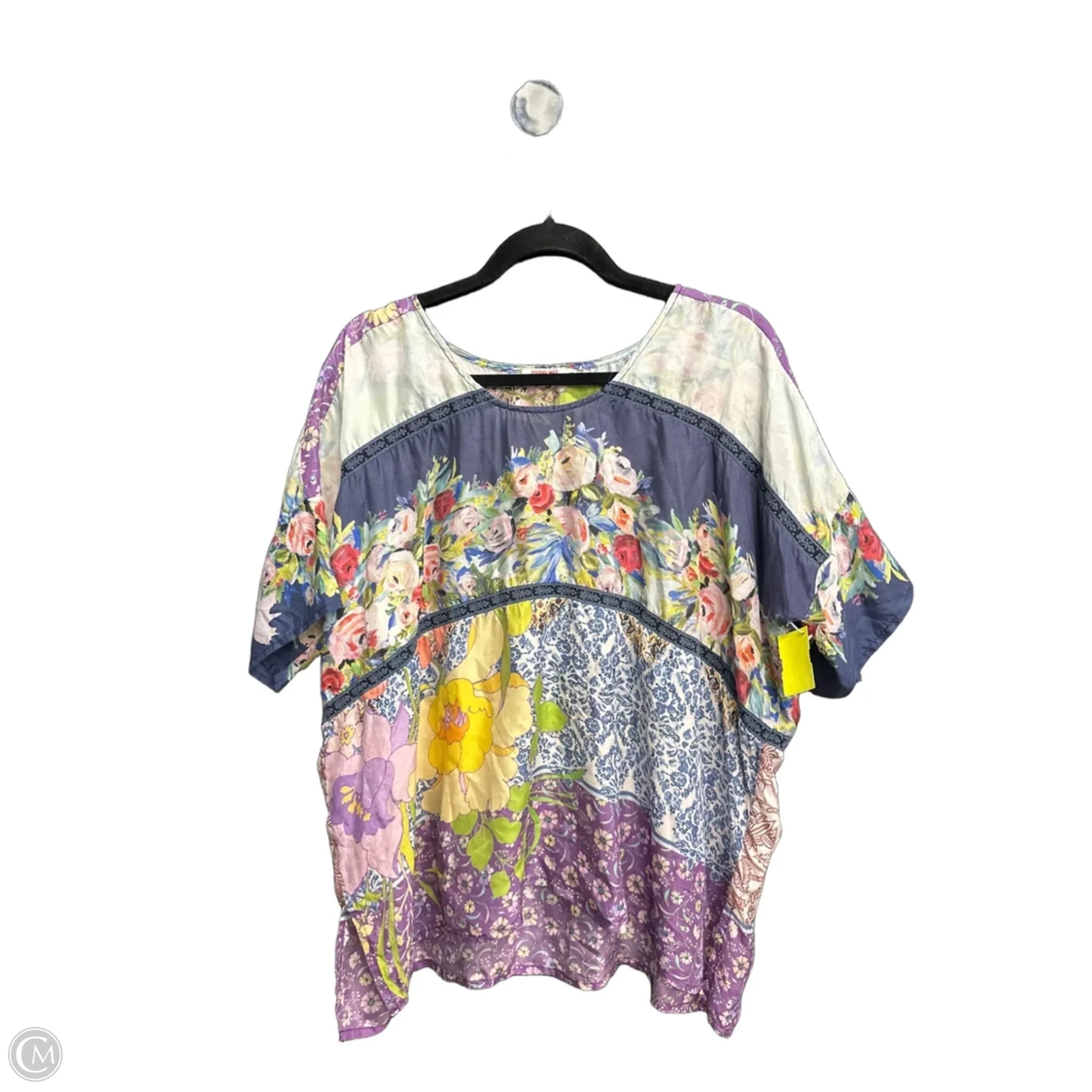 Top Short Sleeve Designer By Johnny Was In Multi-colored, Size: M ...