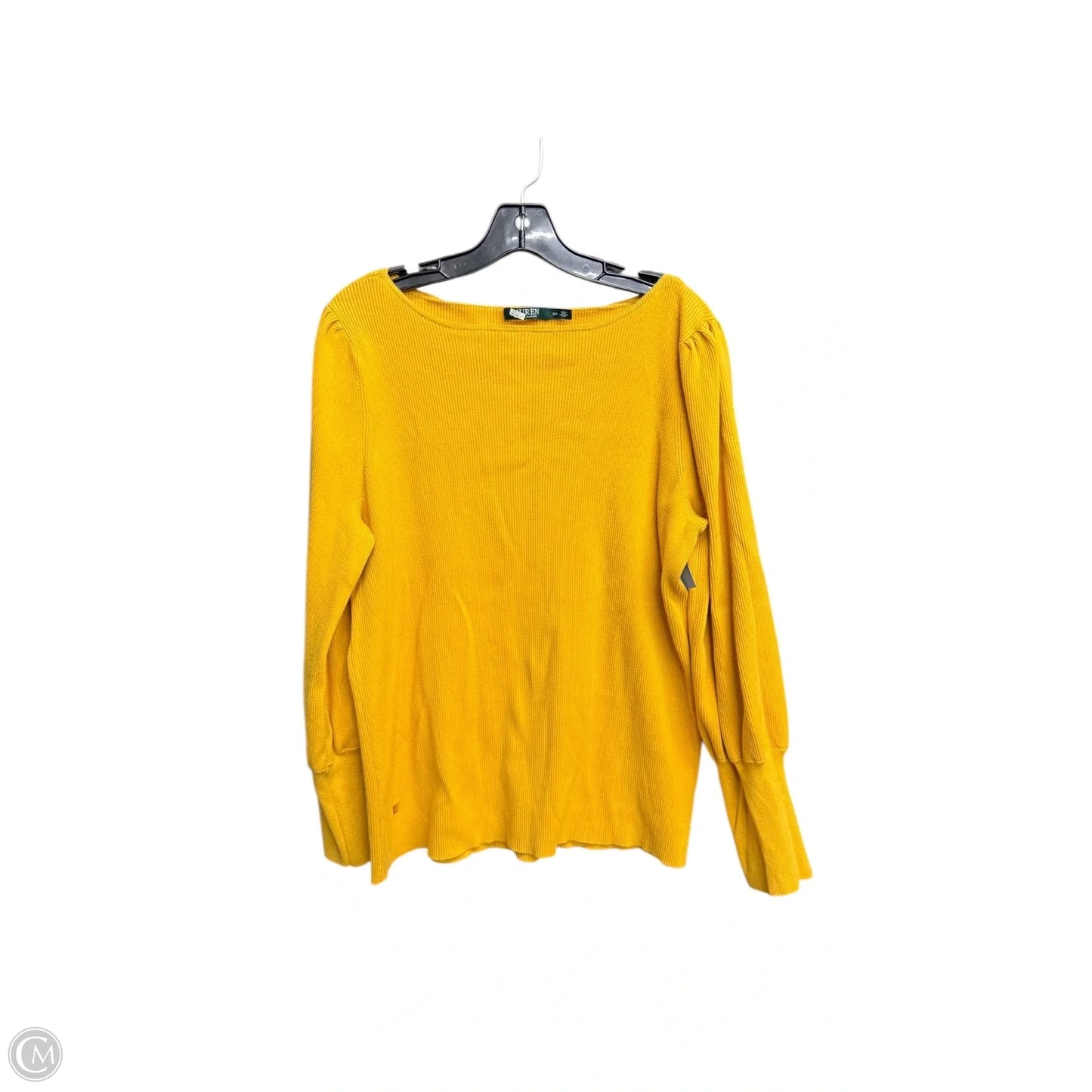 Sweater By Lauren By Ralph Lauren In Yellow, Size: 3x