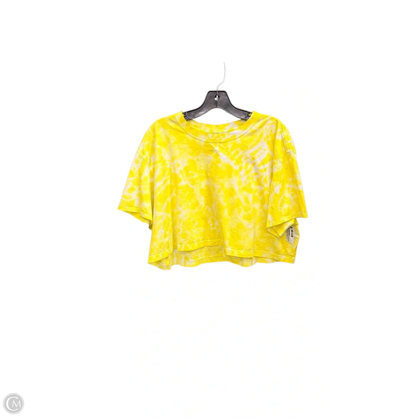 Athletic Top Short Sleeve By Lululemon In Yellow, Size: M