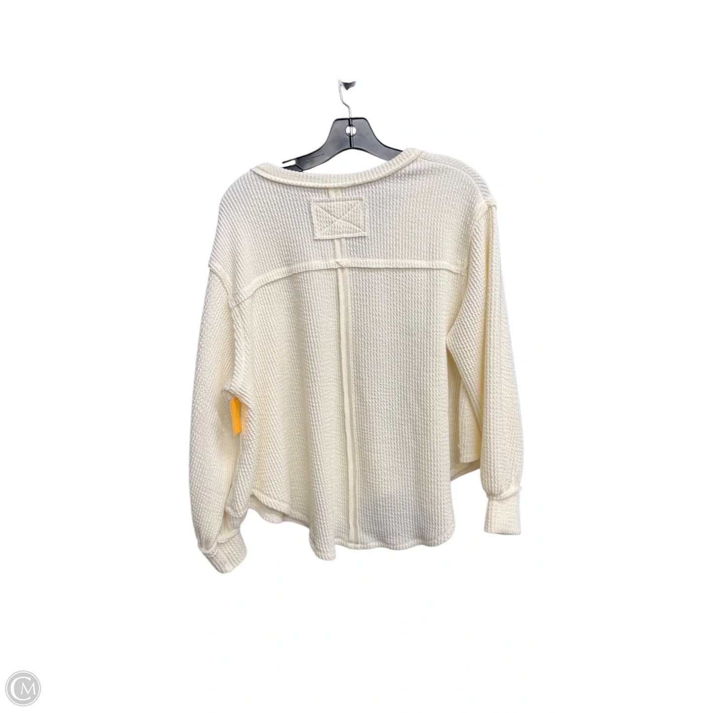 Top Long Sleeve By Blu Pepper In Cream, Size: S