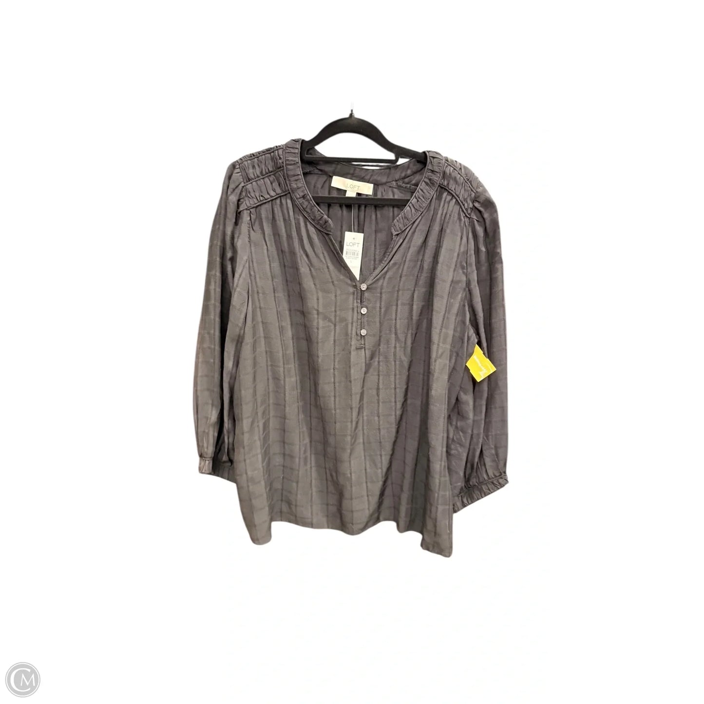 Top Long Sleeve By Loft In Black, Size: L