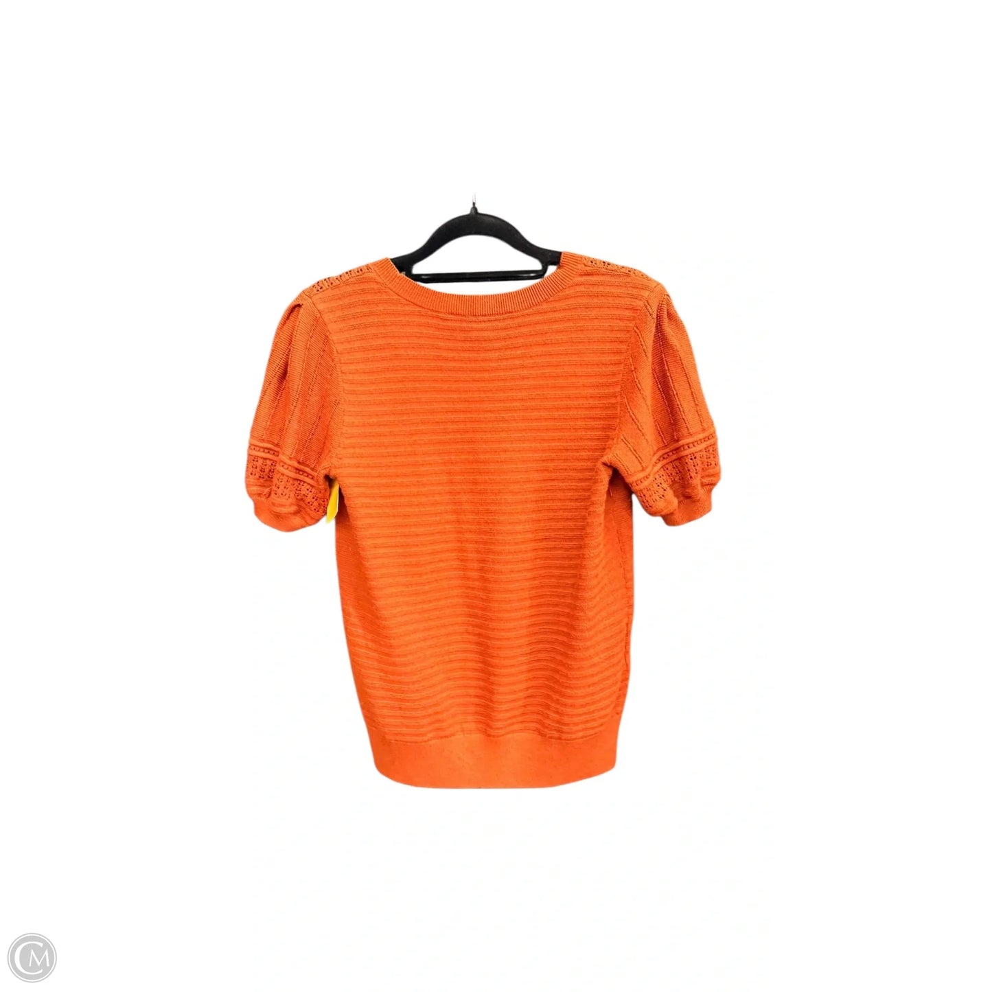 Sweater Short Sleeve By Loft In Orange, Size: S
