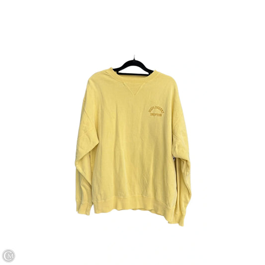 Sweatshirt Crewneck By Billabong In Yellow, Size: M