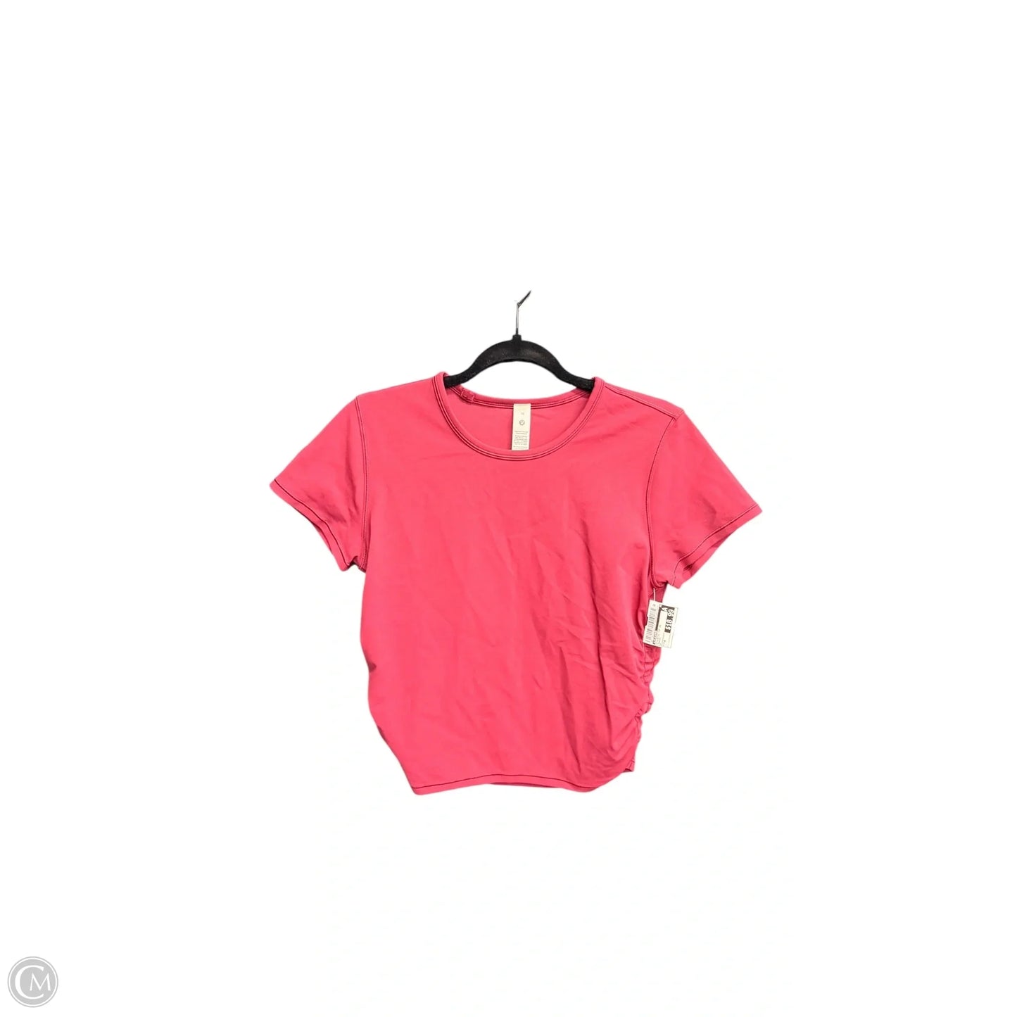 Athletic Top Short Sleeve By Lululemon In Maroon, Size: M