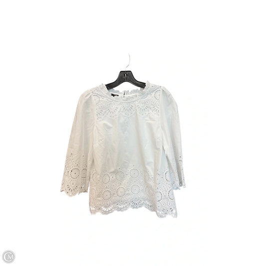 Top Long Sleeve By Talbots In White, Size: Mp
