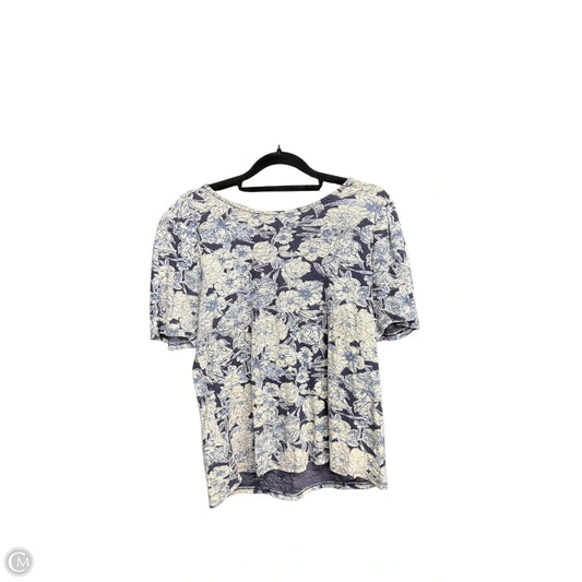 Top Short Sleeve By Lucky Brand In Floral Print, Size: Xs
