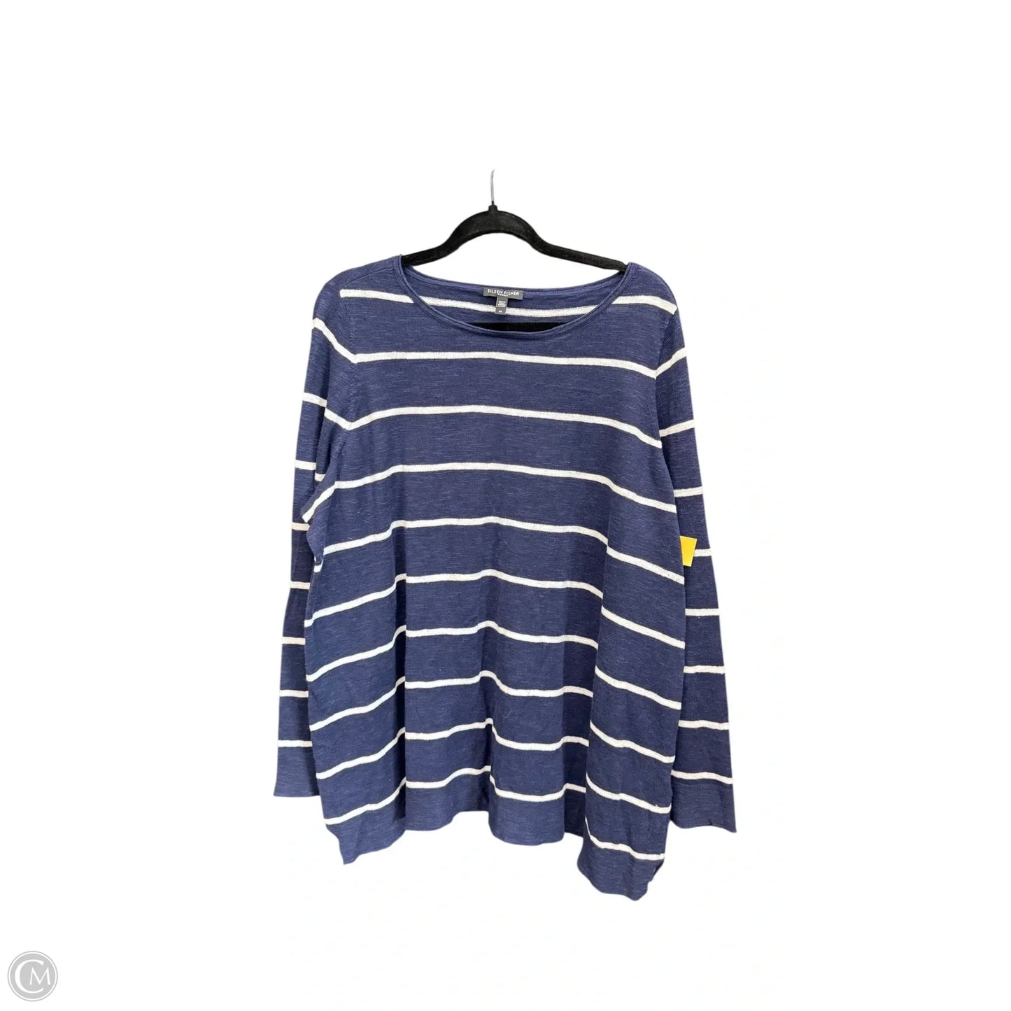 Top Long Sleeve By Eileen Fisher In Navy, Size: 2x