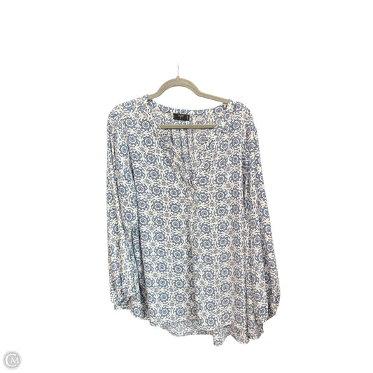 Top Long Sleeve By Tahari In Paisley Print, Size: 2x