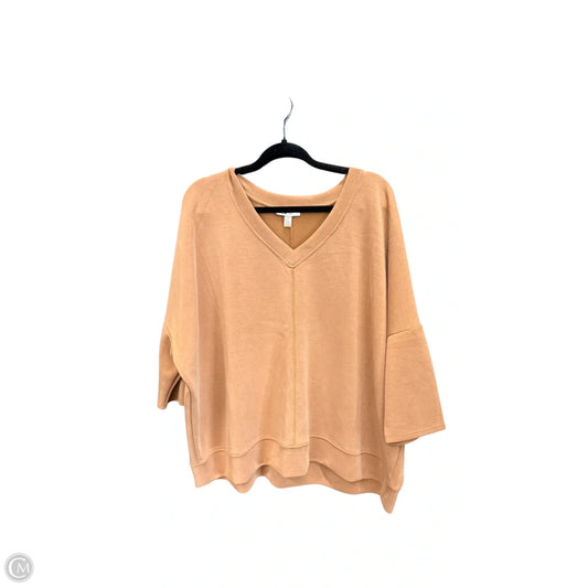 Top Short Sleeve By Cable And Gauge In Brown, Size: 2x