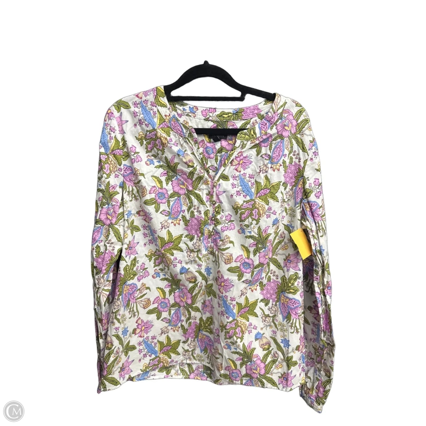 Top Long Sleeve By Talbots In Floral Print, Size: S