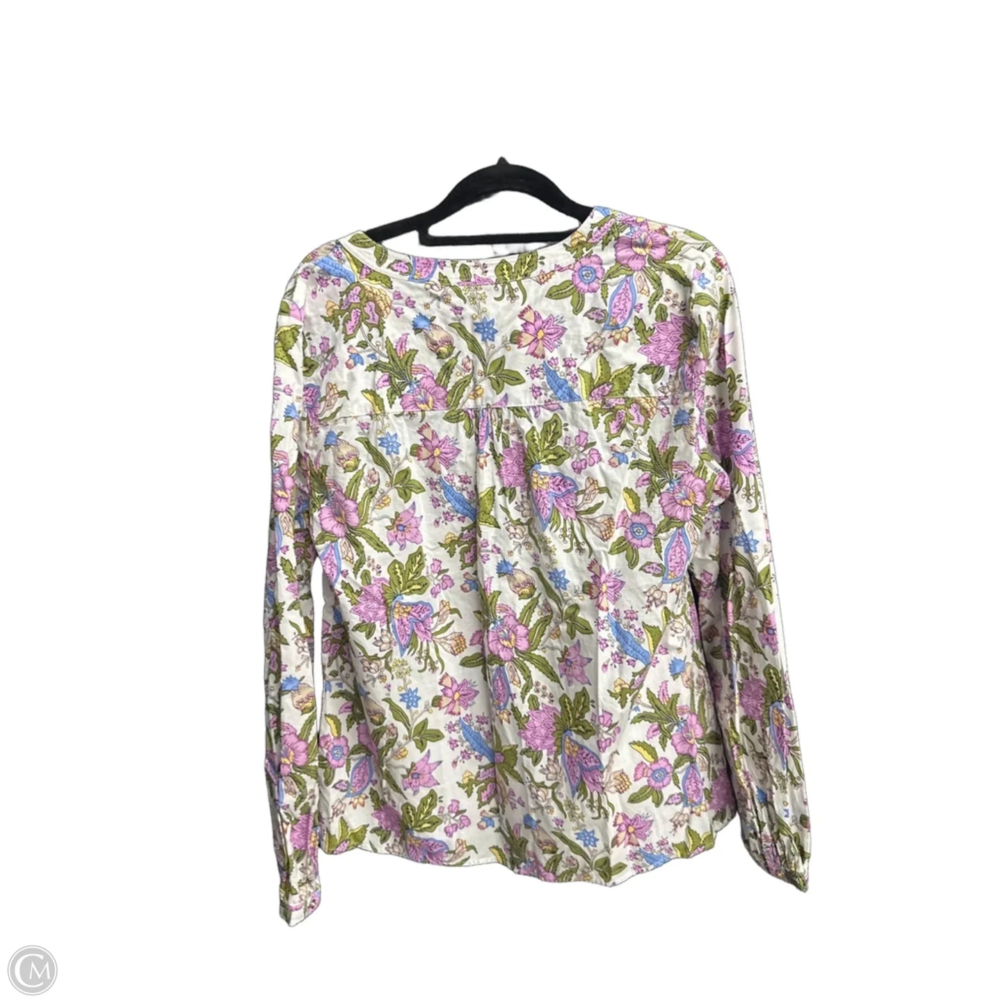 Top Long Sleeve By Talbots In Floral Print, Size: S