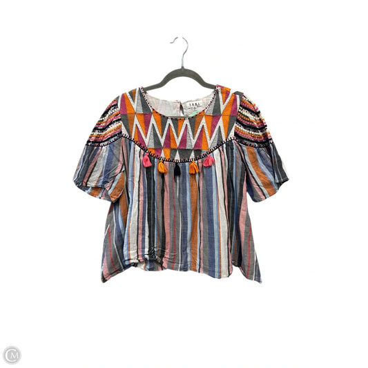 Top Short Sleeve By Thml In Multi-colored, Size: Xs