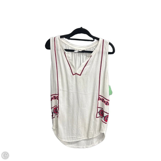 Top Sleeveless By Loft In White, Size: S