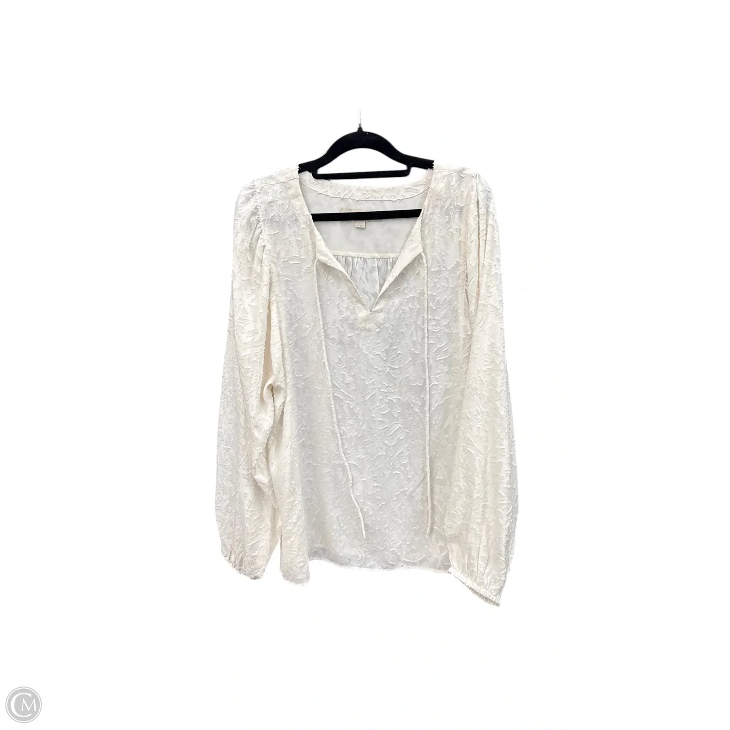 Top Long Sleeve By Loft In Cream, Size: M