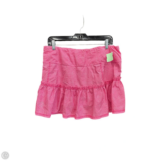 Athletic Skort By Clothes Mentor In Pink & White, Size: L