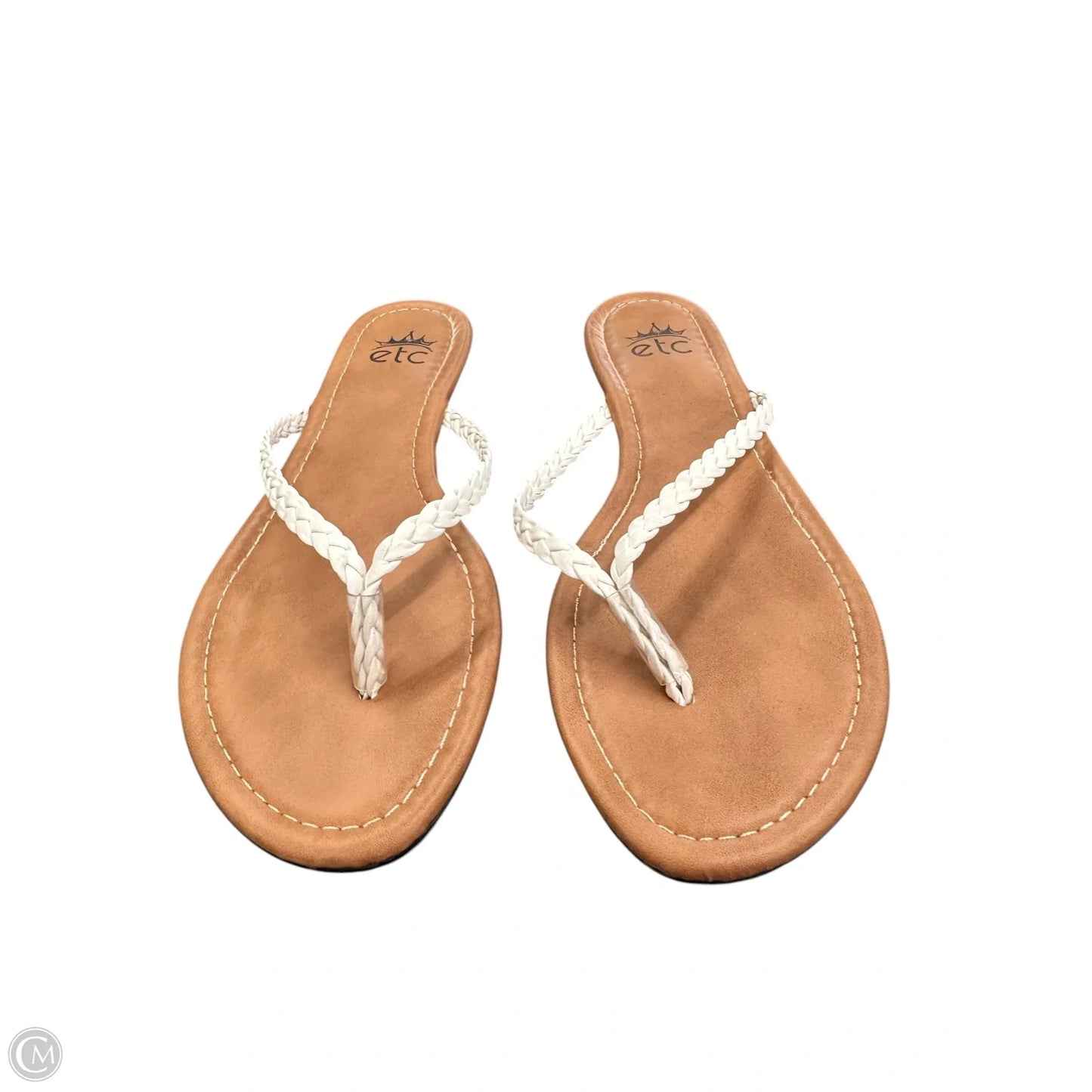 Sandals Flats By Clothes Mentor In White, Size: 7