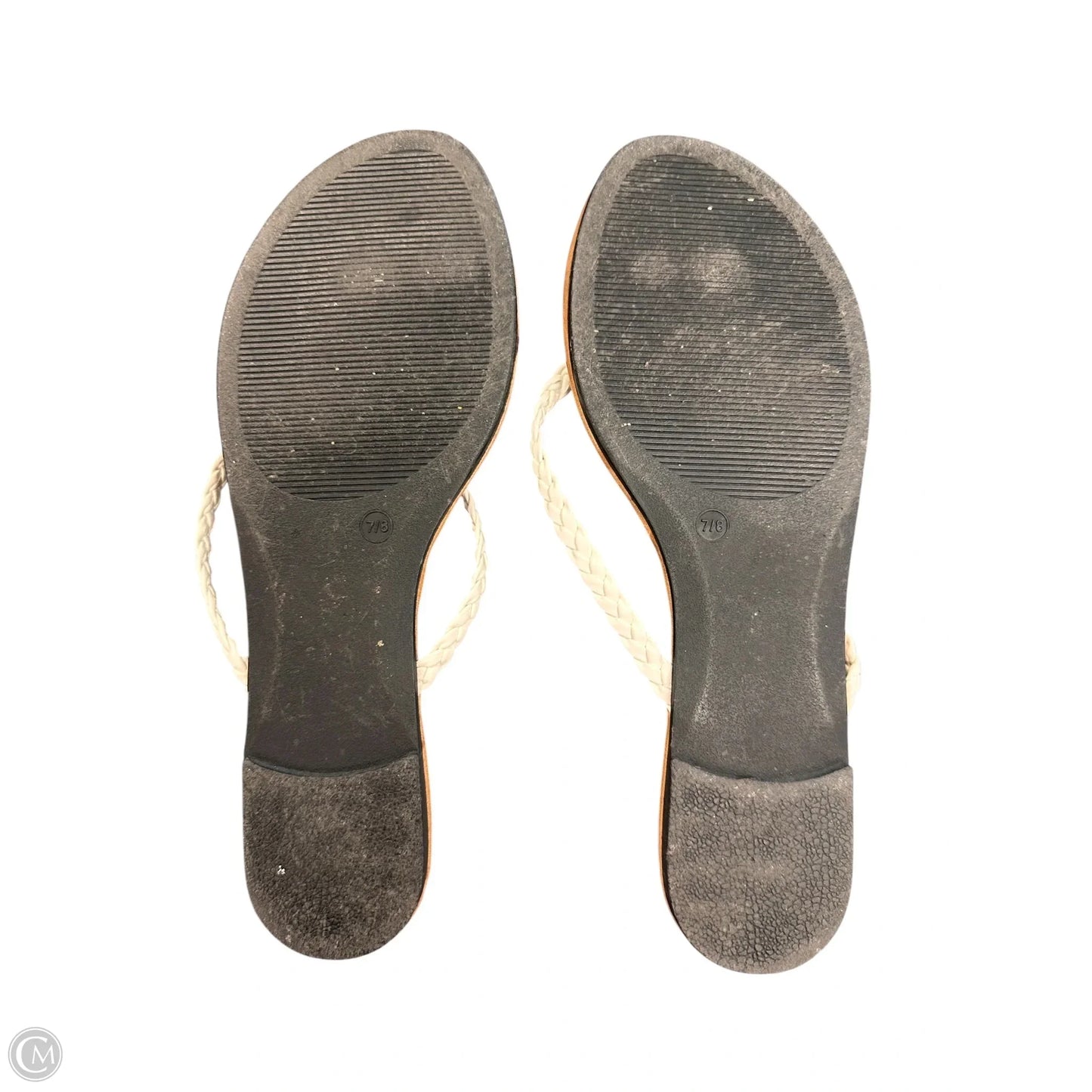 Sandals Flats By Clothes Mentor In White, Size: 7