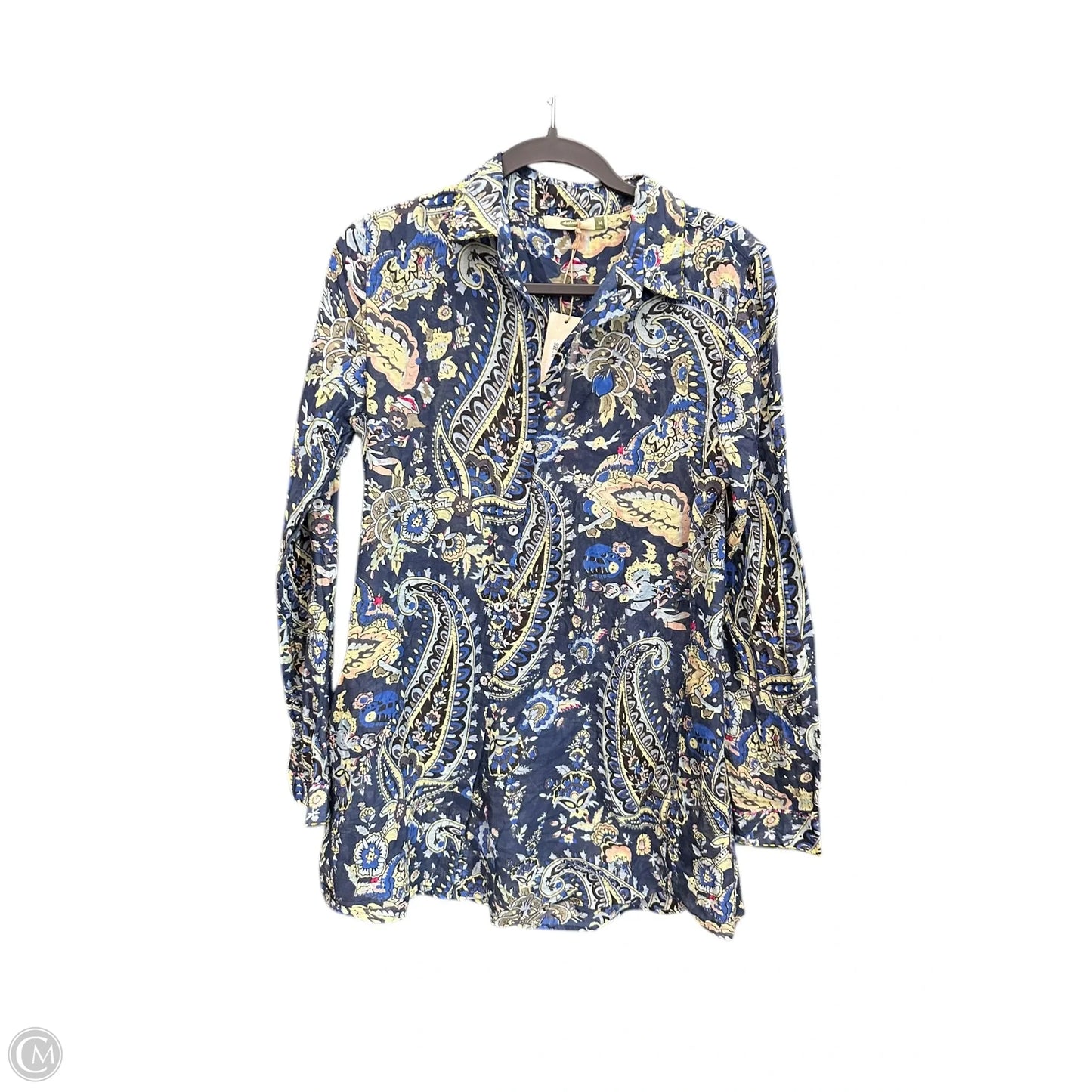 Top Long Sleeve By Clothes Mentor In Paisley Print, Size: M