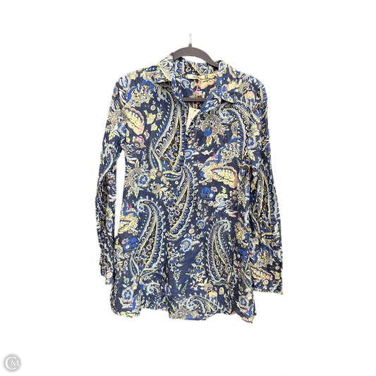 Top Long Sleeve By Clothes Mentor In Paisley Print, Size: M