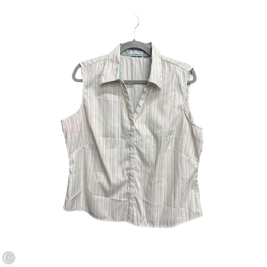 Top Short Sleeve By Clothes Mentor In Green & White, Size: Xl