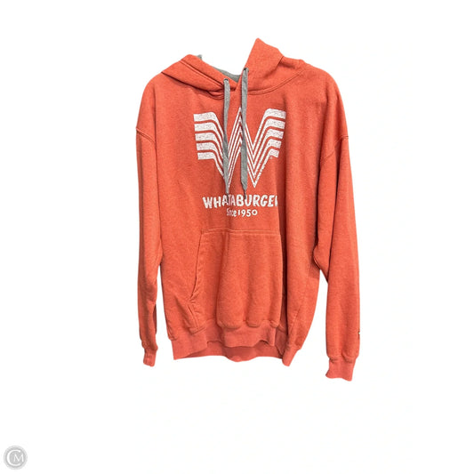 Sweatshirt Hoodie By Clothes Mentor In Orange, Size: L