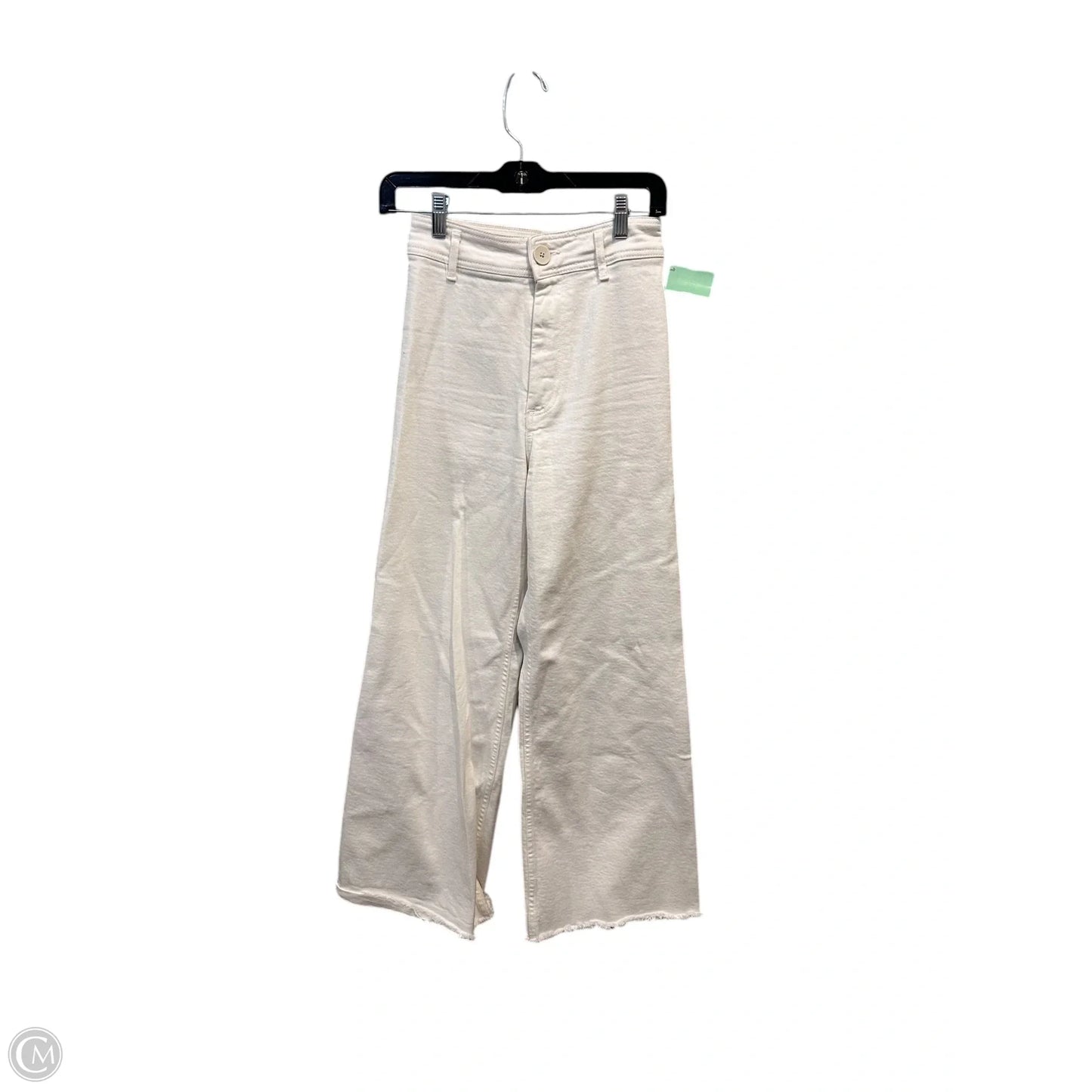 Jeans Wide Leg By Zara In White, Size: 2