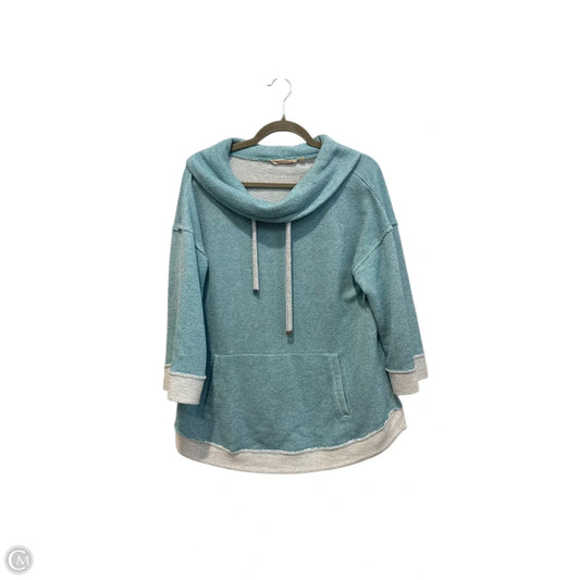 Sweatshirt Hoodie By Soft Surroundings In Blue, Size: L