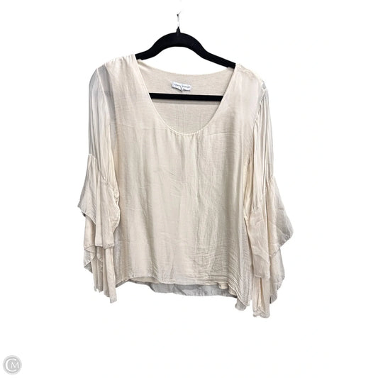Top Long Sleeve By Tempo Paris In Cream, Size: M