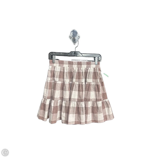 Skirt Mini & Short By Easel In Brown & Pink, Size: 4