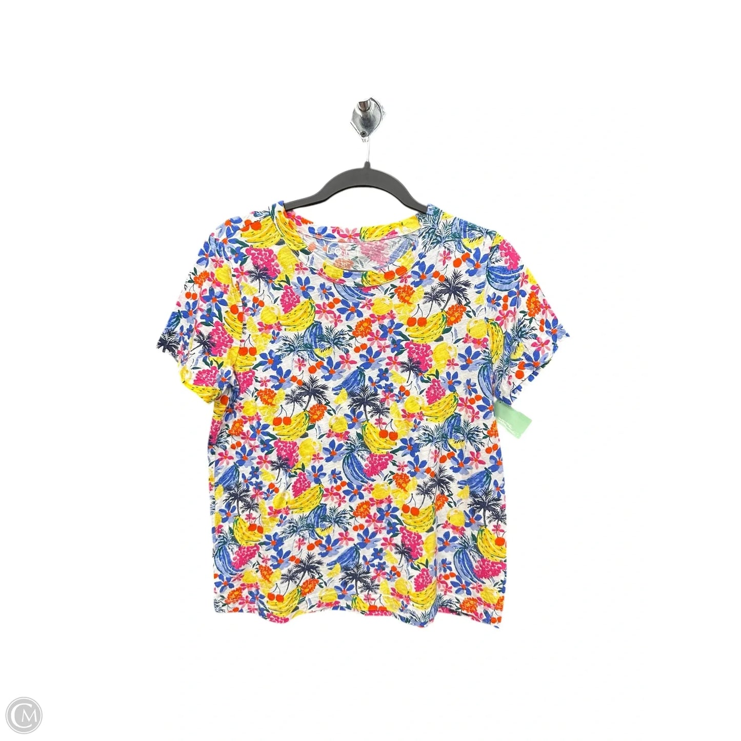 Top Short Sleeve By Loft In Floral Print, Size: M
