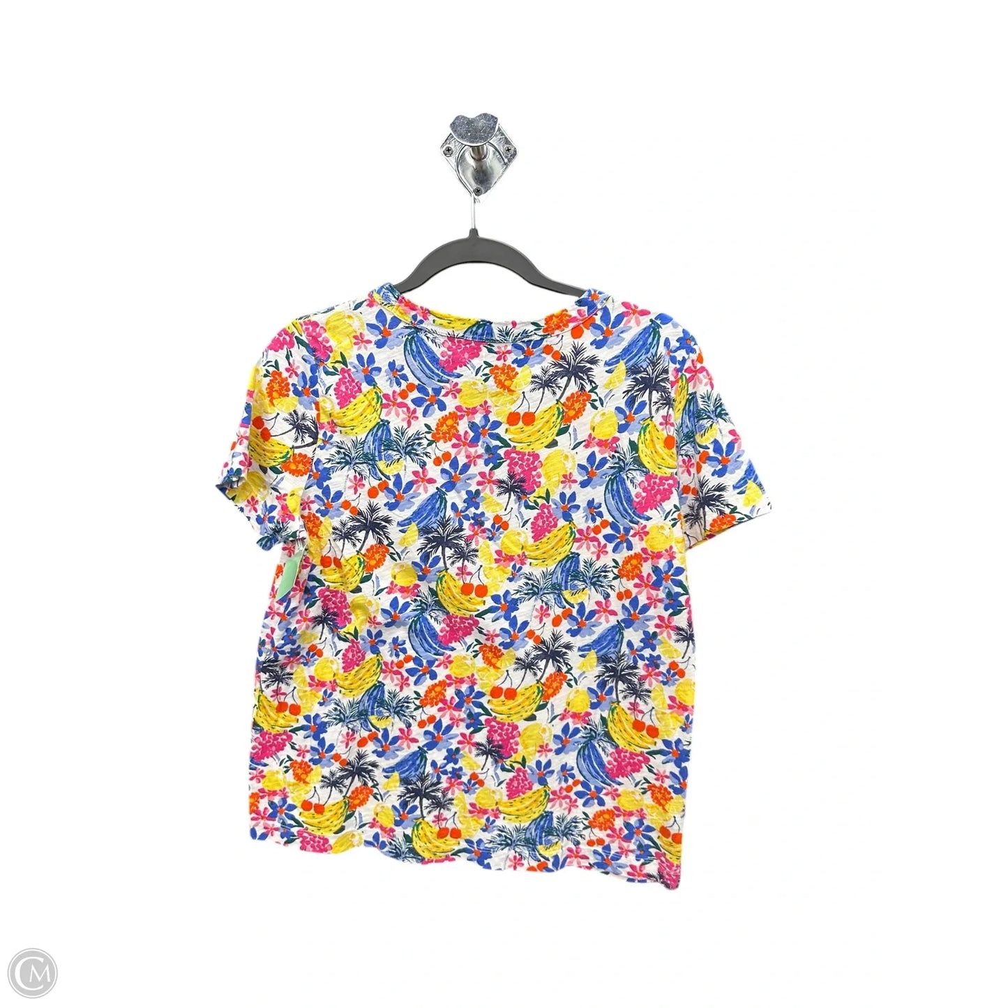 Top Short Sleeve By Loft In Floral Print, Size: M
