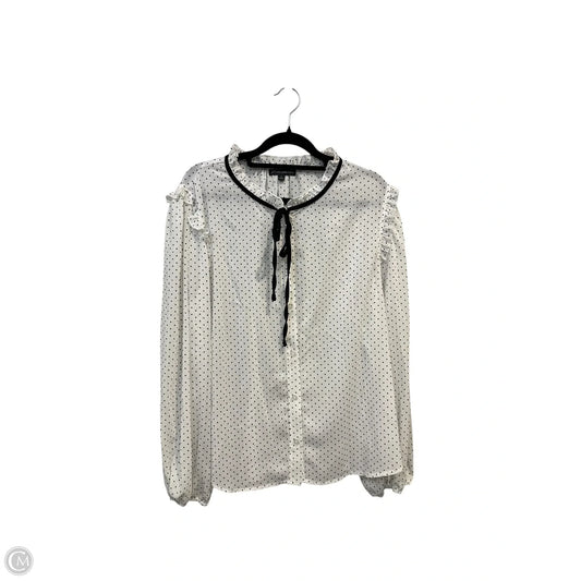 Top Long Sleeve By Adrianna Papell In Black & White, Size: Xl